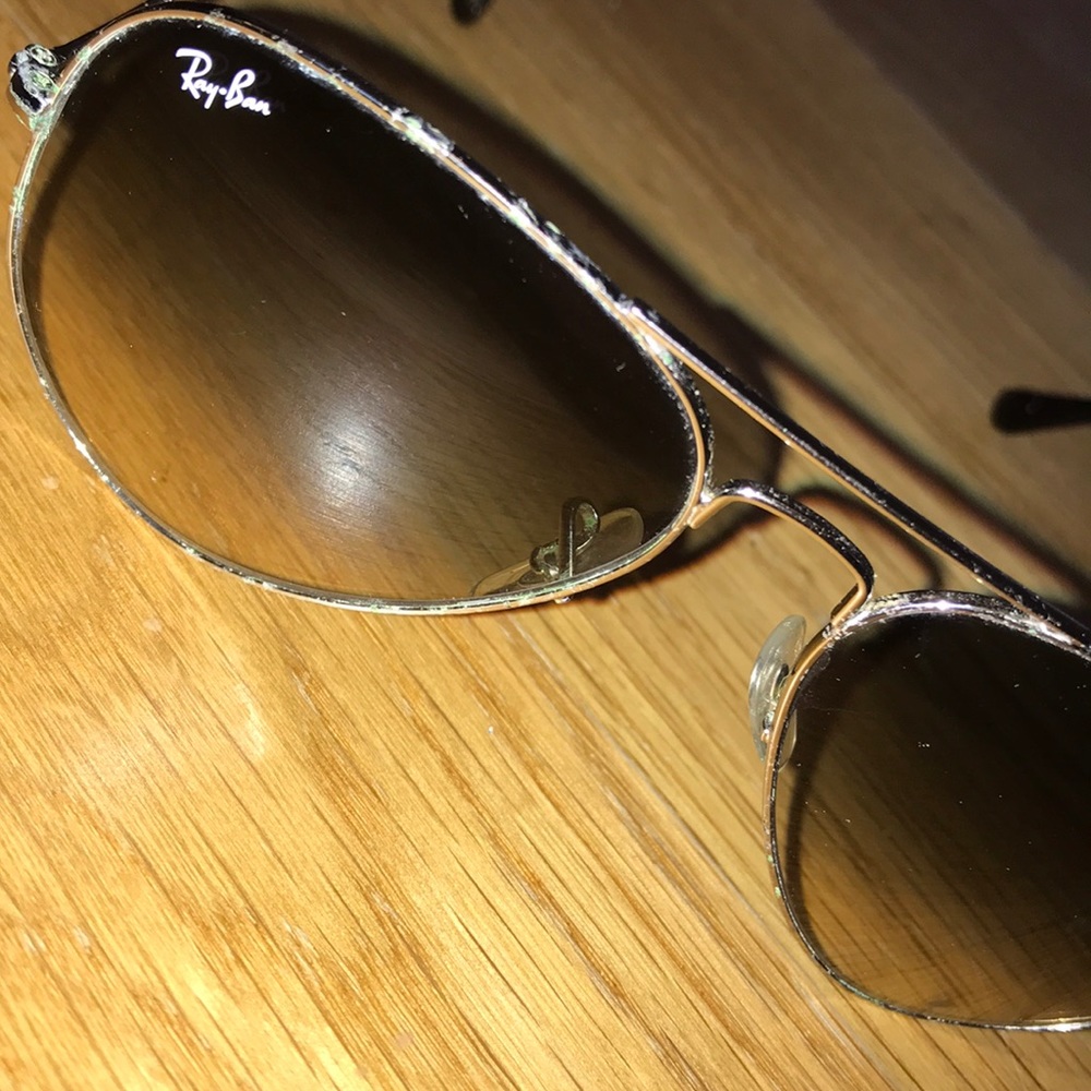 Ray Bans Aviators + Case + Cloth